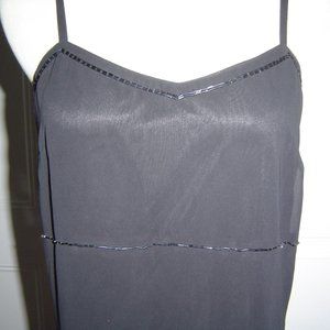 EXPRESS BLACK CHIFFON BEADED SLIP DRESS NWT 5/6 S